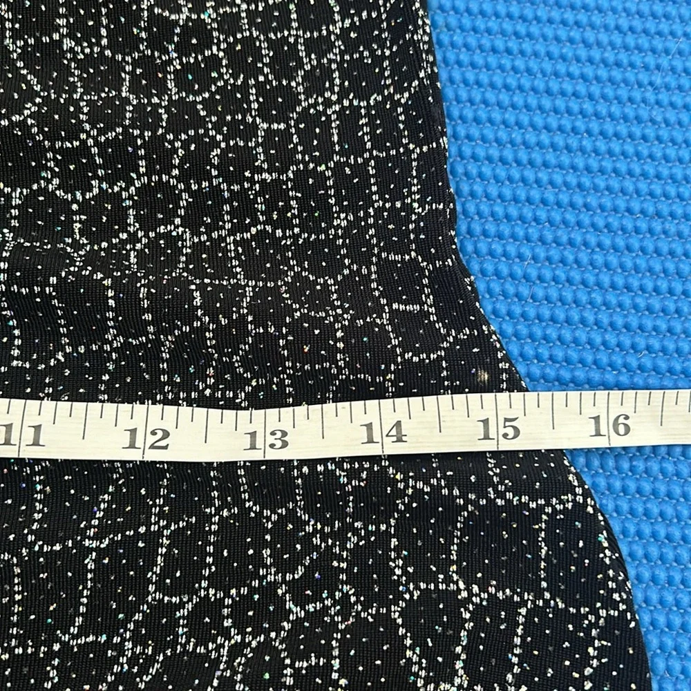 Scoot  McClintock Black Silver Sequined Opened back Diamond Straps Maxi …